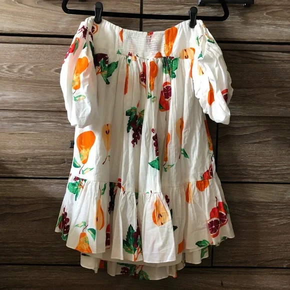 NWT UO Summer In Italy Off-Shoulder Mini Dress S - Picture 4 of 4